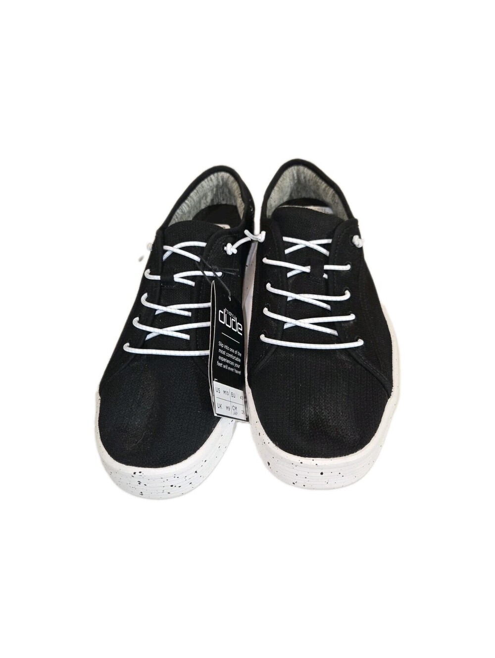 hey dude shoes 10 mens NWT Cody Black White Sport Mesh Preppy